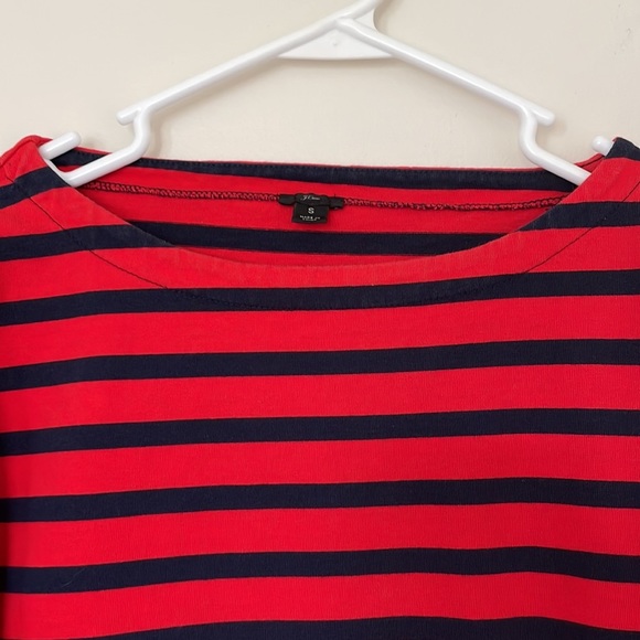 7 Tops $25/ J.Crew Red & Navy Striped 3/4 Sleeve Top. Size Small - Picture 4 of 8